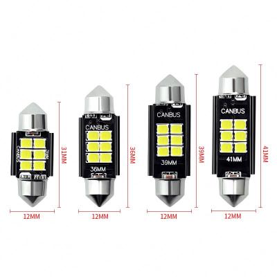 China festoon 36mm Canbus 31mm 36mm 39mm 41mm C5W 3030 6SMD led car interior lights 3030-6SMD for sale