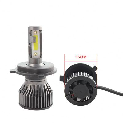 China super bright aluminum+pc car accessories led headlights h4 led bulb 2400lm 15w auto lighting system for sale