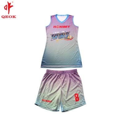 China Antibacterial Ladies Basketball Team Custom Design Basketball Uniform for sale