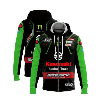 China Custom Anti-Wrinkle Your Design Full Zipper Up Motocross Mens Sport Racing Hoodies for sale