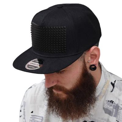 China Fancy 3D JOINT Snapback Hat Raised Silicon Square Pyramid Baseball Hip Hop Soft Flat Cap for sale