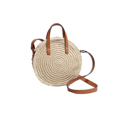 China Wholesale Straw Beach Round Handbags Fashion Straw Crossbody Bag For Women fashion for sale