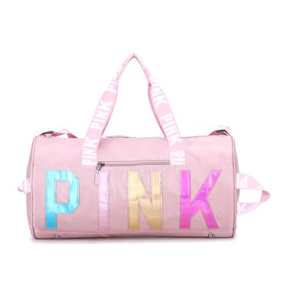 China 2021 Hot Sale Fashion Pink Gym Sports Single Shoulder Bags Luxury Outdoor Duffel Bags Women's Travel for sale