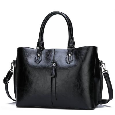 China Fashion Wholesale Ladies High Quality Large Black Handbag Single Shoulder Handbag For Lady for sale