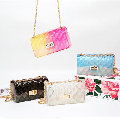 China New Arrival Fashion Girl Handbag Mini Fashion Clear Transparent Pvc Cute Shoulder Bags Jelly Crossbody Bag for sale