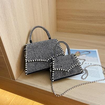 China Women Daily Hot Sale Fashion Diamond Handbag Luxury Diamond Bags Clip For Female for sale