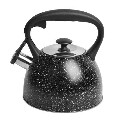 China 3L Color Water Whistling Home Appliance Gas Paint Induction Bottom Cast Iron Stainless Steel Stove Top Tea Kettle For Stovetop for sale