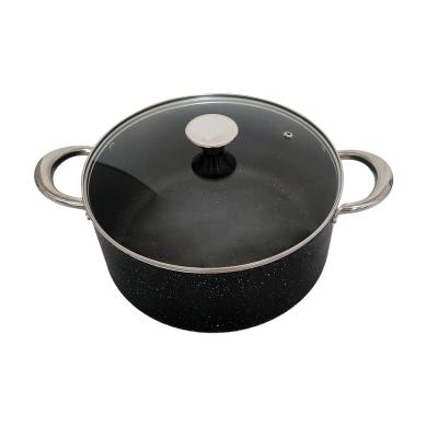 China 26CM Sustainable Stick Pot Non Cooking Special Pot Kitchen Pot With Glass Lid for sale