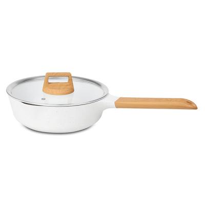 China Maifan Simple Wooden Stone Handle Stone Handle Milk Hot Pot Cooking Pot for sale