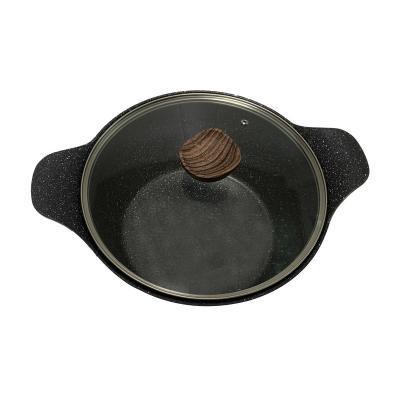 China Sustainable Cookware Factory Custom Aluminum Frying Pan Cookware Casserole for sale