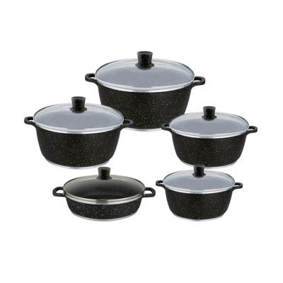 China Factory supply casual discount price forged ceramic aluminum cookware for sale