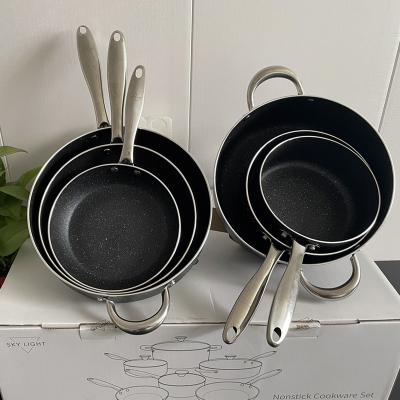 China Sustainable Cooking Nonstick Pots And Pans Kitchen Tools Induction Pan Cookware Set for sale