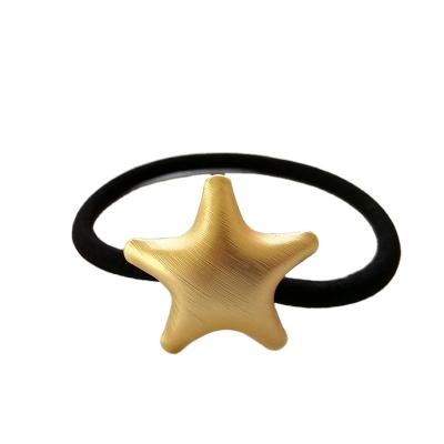 China Cute Elastic Scrunchies Metal Hair Band Kids Hair Decoration Star Girls Classic Hair Ties for sale