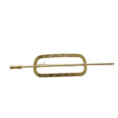 China Classic Hair Decoration Hairpins Gold Hair Pins Sticks Clip Hair Bun Fork Ellipse Square Hair Fork For Ladies for sale