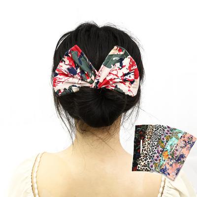 China Ladies Hair Decoration Printing Roll Ball Hair Non Slip Adjustable Hair Curler Smart Circle Bow Lazy Magic Hair Accessories for sale