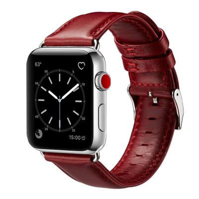 China Luxury Genuine Leather Band Replacement Compatible For Apple Watch Series 5 4 3 2 1 for sale