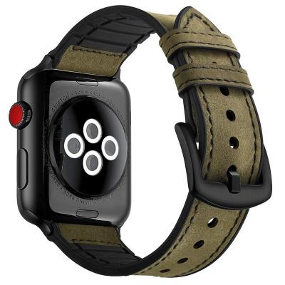 China Luxury Leather Sports Band Vintage Sweatproof Stylish Bands For Apple iwatch Series 5 4 3 2 1 for sale