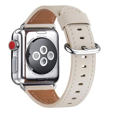 China Replacement Luxury Leather Watch Bands 38mm 40mm 42mm 44mm Nylon Strap For Apple Watch Series 5 4 3 2 1 for sale