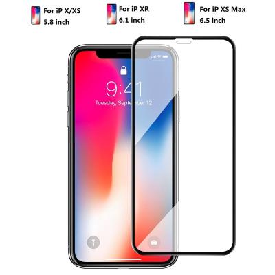 China Mobile Phone 3D Full Glue Tempered Glass Screen Protector For iPhone XS/XR/XS Max for sale