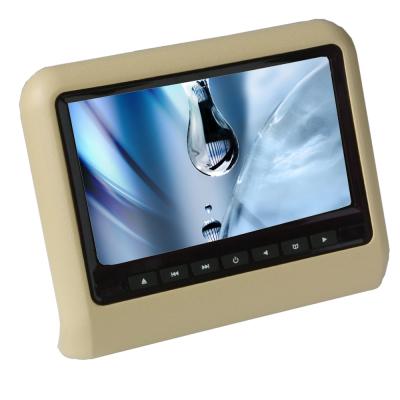 China 2020 9 inch screen digital car dvd headrest monitor with MP5, FM, IR, 32 bit play functions 9201 for sale