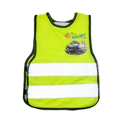 China Water Proof Child Safety Clothing Reflective Vest Yellow Fluorescent for sale