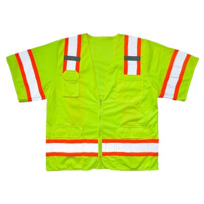 China Safety Protection Custom High Visibility Safety T-shirt Reflective Construction Work Shirts Hi Viz With Pocket T Shirts With Long Sleeves For Men for sale