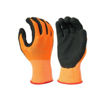 China Anti-smash Gloves Work Insurance Work Wear-resistant Work Gloves Plastic Non-slip Hanging Rubber Gloves for sale