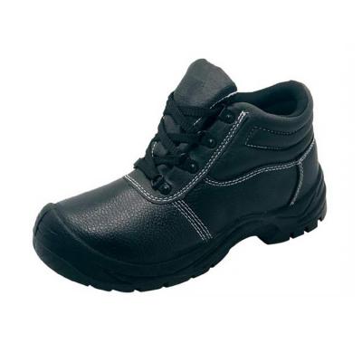 China Breathable Embossed Lash Black Men's Shoe OEM Rubber Net Steel Lining Compound Safety Shoes Outsole Cap And EVA Toe Anti for sale