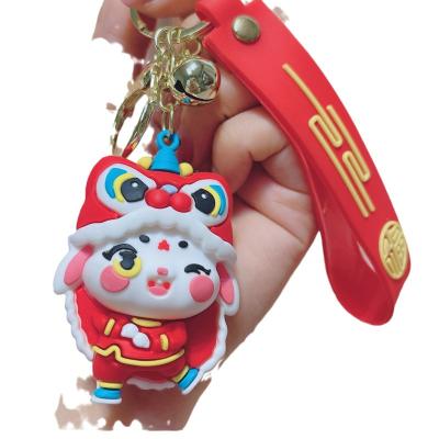 China Cute Style New National Fashion Cute Lion Key Chain Vehicle Key Chain Men's Pendant Exquisite Girl Internet Celebrity Schoolbag Pendant for sale