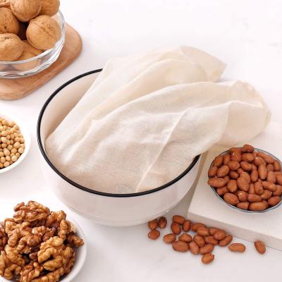 China Hotels pro quality unbleached organic cotton cieve bags for straining nut milk for sale