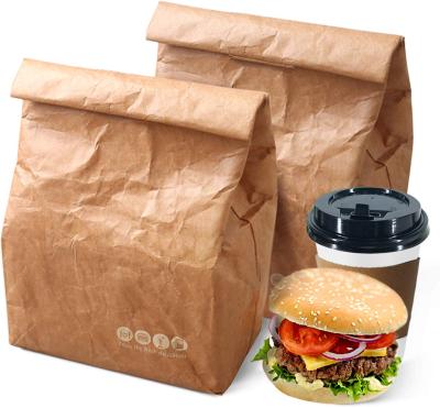 China 2021 waterproof certificated reusable waterproof brown paper tyvek lunch food bag for sale