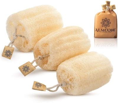 China EXFOLIATE Amazon Service 100% Natural Eco Friendly Comfortable Exfoliating Bath Sponge Loofah Long Lasting Scrubber for sale