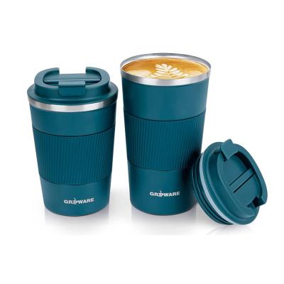 China Durable 500ml Insulated Coffee Mug Stainless Steel Vacuum Insulated Double Wall Coffee Mug , Powder Coated Travel Coffee Tumbler for sale