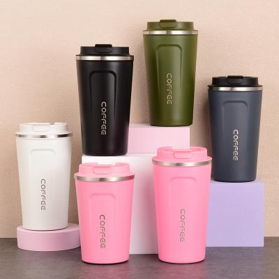 China Custom Travel Disposable Stainless Steel Set Double Wall Iced Reusable Coffee Cup With Lids for sale