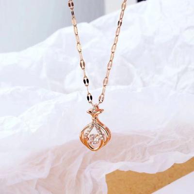 China Romantic Net Red Fashion Sachet Bag Necklace Women's Simple Water Wave Temperament Chain for sale