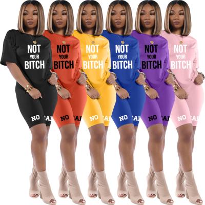 China QUICK DRY Hot Selling Two Pieces T-shirt Short Set Sleeve Tops And Shorts Women Sportswear Running Set Outfits for sale