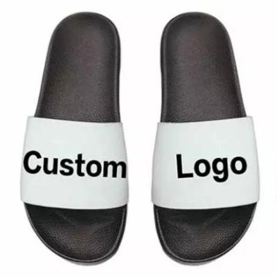 China Wholesale Custom Anti-Smell Indoor Slide Logo PVC Printing Slipper For Women Men for sale