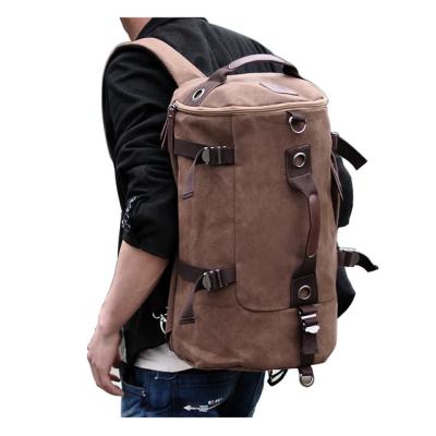 China Wholesale High Quality Outdoor Camping Canvas Waterproof Hiking Rucksack Bag Travel Backpack Bag for sale