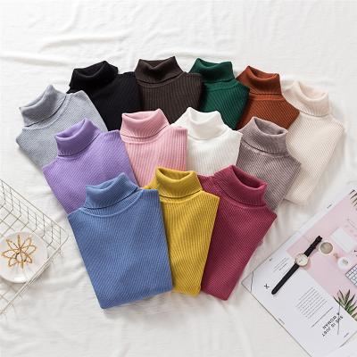 China Women Sweaters Anti Shrink Pullovers Acrylic Turtle Neck Knitted Winter Clothes Long Sleeve Knitted Sweaters for sale