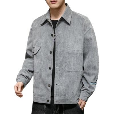 China Viable New Arrival Leisure Corduroy Shirt Custom Embroidered Jacket For Men for sale