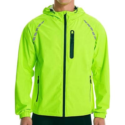 China QUICK DRY Custom Running Cycling Cycling Jacket Hooded Lightweight Reflective Windproof Raincoat QUICK DRY For Men for sale