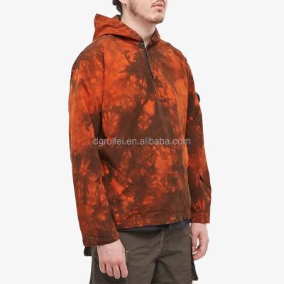 China high quality custom Anti-wrinkle OEM logo fashion street wear tie dye hoodies for men for sale