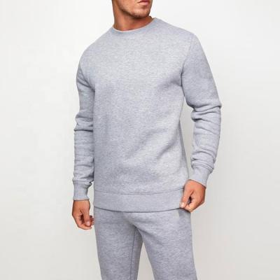 China Wholesale Custom Fleece Sweatshirts Anti-Wrinkle Technology Pullover Men Slim Fit Crewneck Sweatshirt Long Sleeve for sale