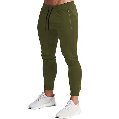 China Anti-Wrinkle Men Custom Design Jogging Slim Fit French Terry Pants Gym Sweatpants Solid Color Gym Track Pants Workout Jogger With Zipper Pockets for sale