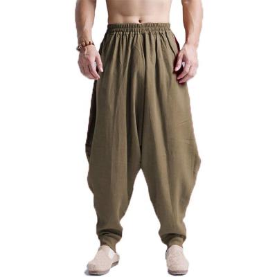 China Custom Anti-wrinkle casual cotton loose sports tracksuit plus size men loose pants for sale