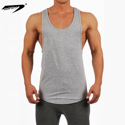 China New summer trend gym plain design fitness men's vests custom made wholesale QUICK DRY for sale