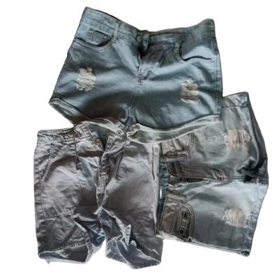 China Fashionable women's second-hand clothes men's used casual shorts high elastic gentleman second-hand clothes in bales for sale