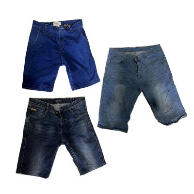 China Second-hand ladies men's clothing high quality fashionable summer jeans short pants men's second-hand clothes for sale