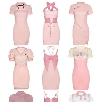 China Fashionable Ladies Occasion Wear Clothes High Quality Summer Used Clothes Polyester Dress For Sexy Girls Long Sleeve And Occasion Wear Sleeveless Balls for sale