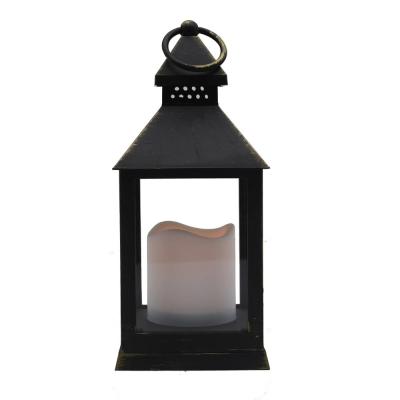 China Wholesale Antique Flameless Colors LED Retro Festival Plastic Candle Lantern for sale